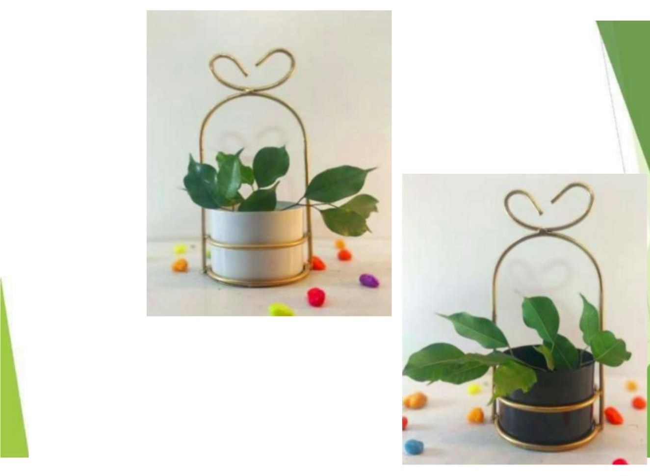 Metal mini pot with stand 1348A