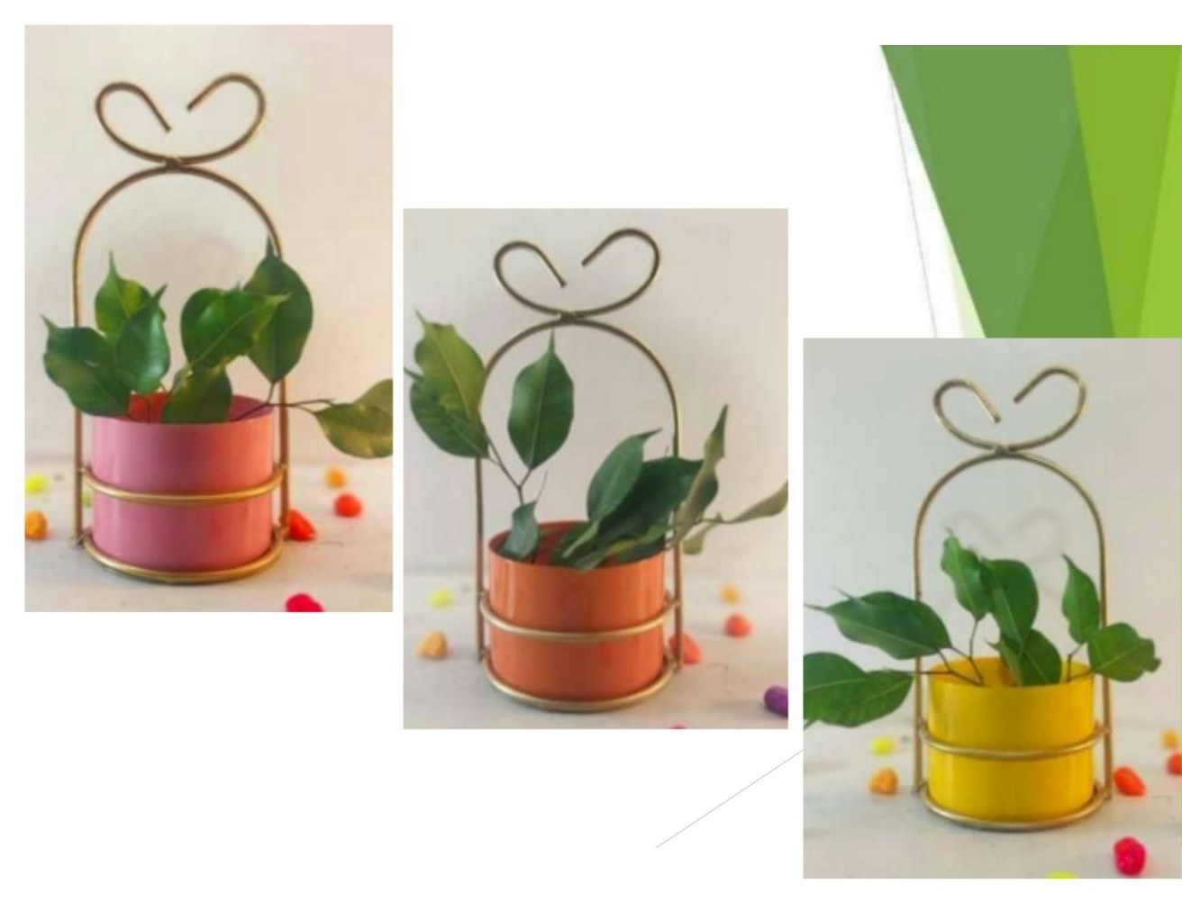 Metal mini pot with stand 1348EF
