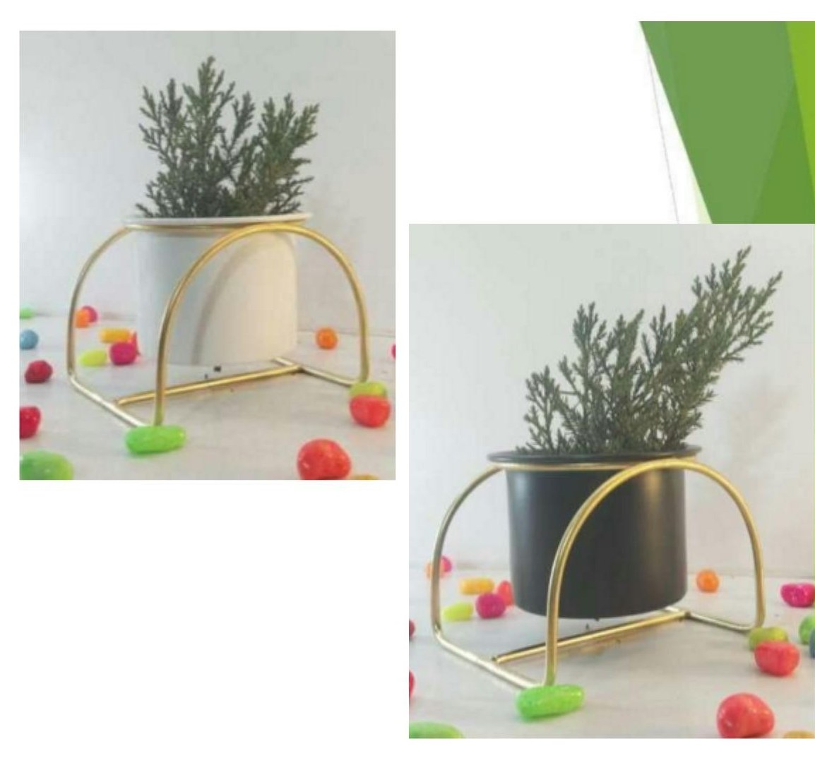 Metal mini pot with stand 1347A