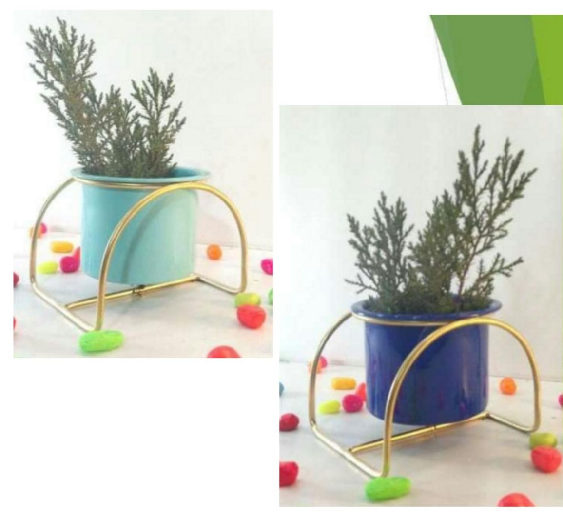 Metal mini pot with stand 1347CD