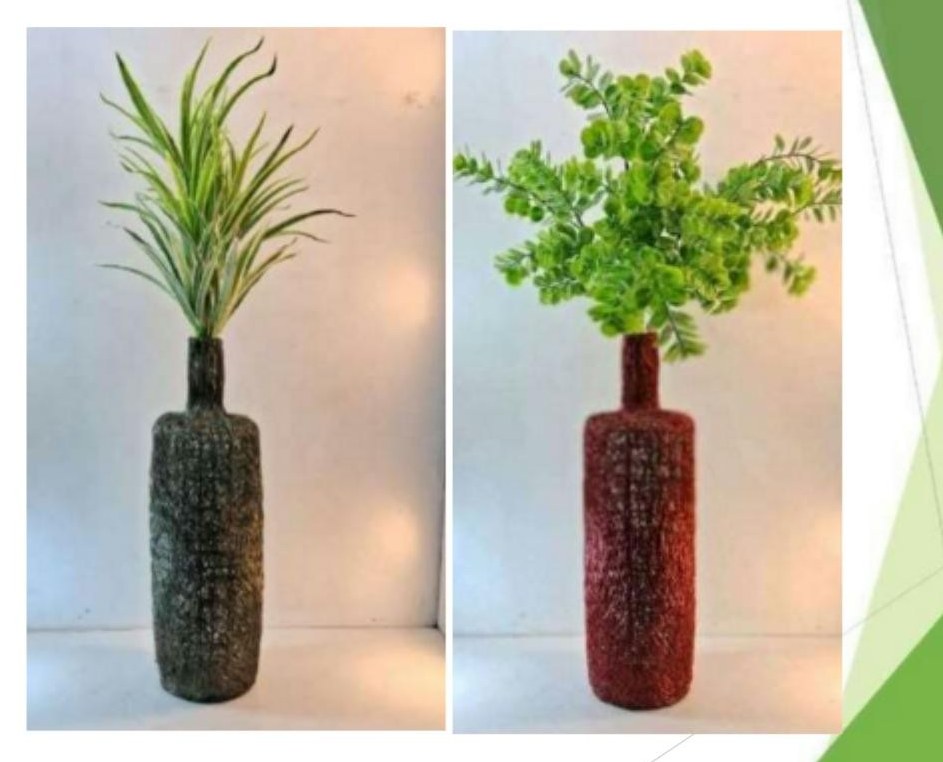Metal mesh bottle vase 1247B