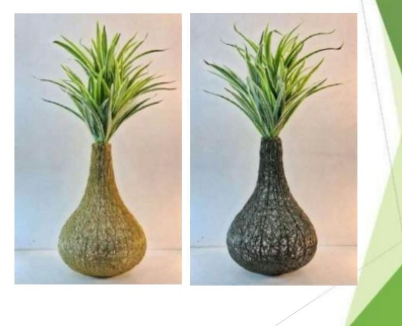 Metal mesh nest vase 1249D