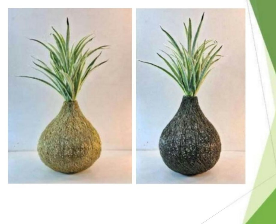 Metal mesh bulb vase 1264C