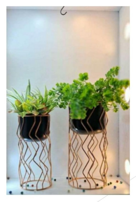 Metal iron planter set of 2 1526A