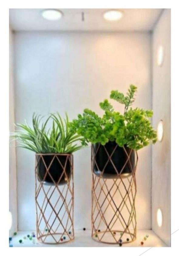 Fancymetal planters set of 2 1527A