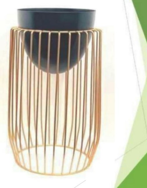 Fancy metal planters set of 2 1530C black C