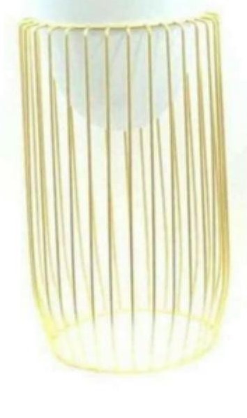 Fancy metal planters set of 2 1530D white D