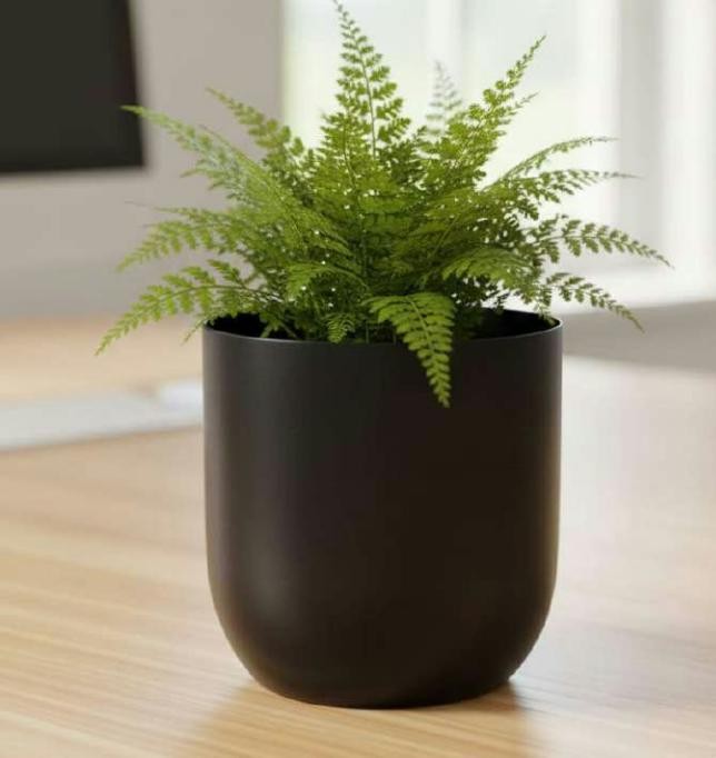 Metal pot with black finish black 1202