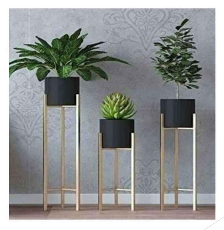 Metal plant stand with planter 1355A